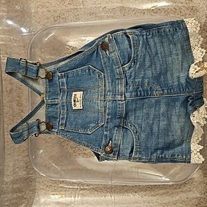 Baby girl denim overall shorts Oshkosh, size 12 months